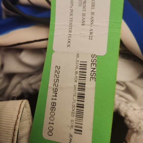 Chopova Lowena Black and White Flocked Jeans XS or 26" Waist NWT MSRP - Picture 12 of 12